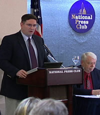 Josh First spoke at the National Press Club